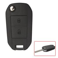 Modified Flip Remote Key Shell 2 Button VA2 for Peugeot 5pcs/lot