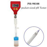 PH-98108 pH Meter Sharp glass Electrode Measuring Range 0.00 To 14.00 pH for Water Food Cheese Milk Soil pH Test