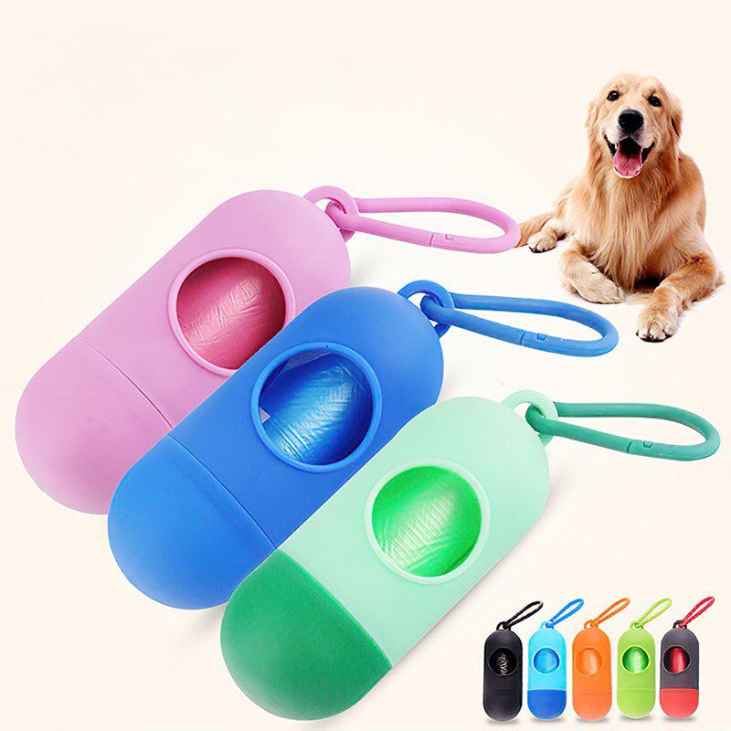 Plastic Garbage Bags Disposable Dog Cat Pet Poop Bag Set Portable Storage Box Waste Bag Organizer