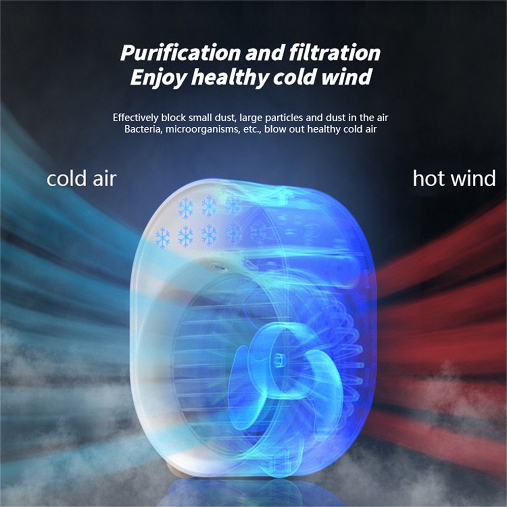 Portable Air Cooler mini USB Fan Air Conditioner Humidifier for Home Office Room Desktop Air Cooling Conditioning Purifier