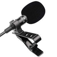 1.5m Mini Portable Lavalier Microphone Condenser Clip-on Lapel Mic Wired Mikrofo/Microfon for Phone for Laptop PC