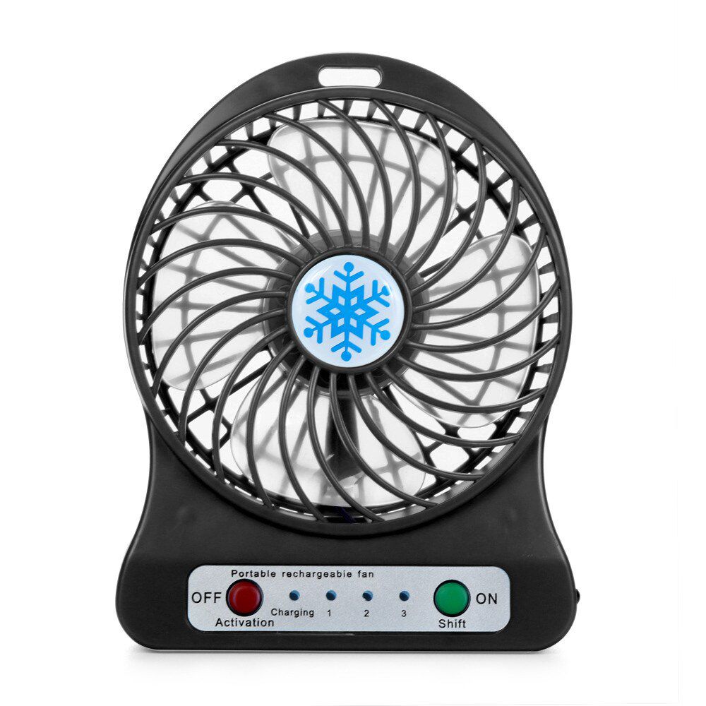 Portable Rechargeable LED Light Fan Air Cooler Mini Desk USB 18650 Battery Fan Creative Summer Air Cooler USB Fan#31