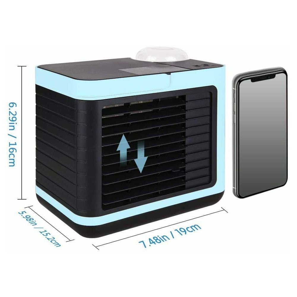 Portable USB Negative Ion Air Conditioner Fan with Night Light Mini Personal Desktop Air Cooler 3 Gear Home Water Cooling Fan