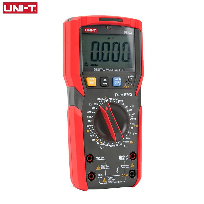 UNI-T UT89X UT89XD Professional Digital Multimeter True RMS NCV 20A Current AC DC Voltmeter Capacitance Resistance Tester