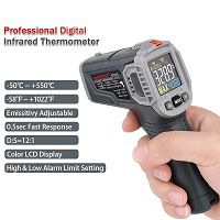 Pyrometer Laser Thermometer Gun Infrared Thermometer Digital Non-contact ℃/℉ Temperature Meter 550℃ пирометр HT650B