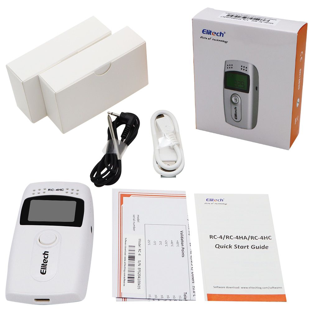 RC-4HC Temperature Humidity Data Logger Digital USB Data Logger Built-in NTC Sensor High Precision Thermometer Data Logger