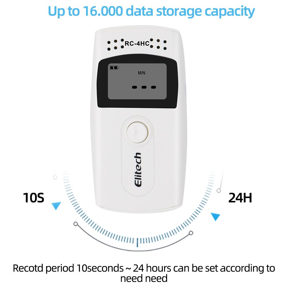 RC-4HC Temperature Humidity Data Logger Digital USB Data Logger Built-in NTC Sensor High Precision Thermometer Data Logger