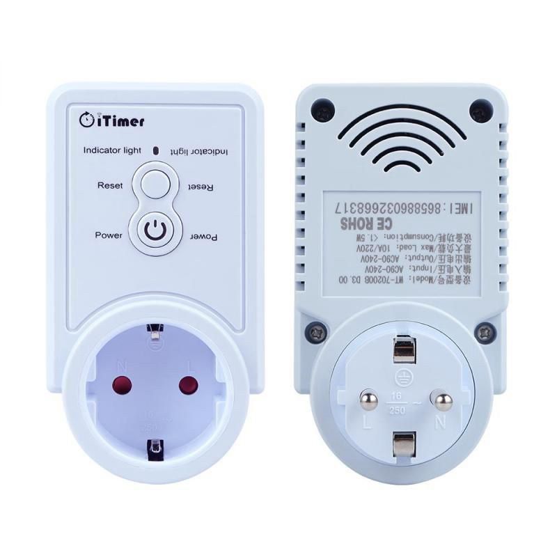 EU Plug GSM Smart Socket English Russian SMS Remote Control Timing Switch Temperature Controller with Sensor Power Outlet Plug