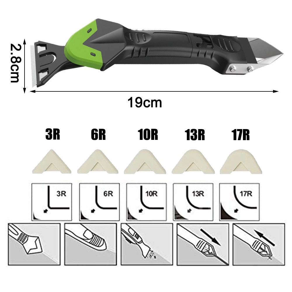 5 in1 Silicone Remover Sealant Smooth Scraper Caulk Finisher Grout Kit Tools Floor Mould Removal Hand Tools Set Accessories