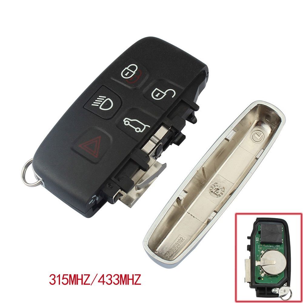 Smart Remote Control Car Key 5 Buttons Fob 315MHz/433Mhz For Land Rover Sport Evoque LR2 LR4 Discovery Range Rover