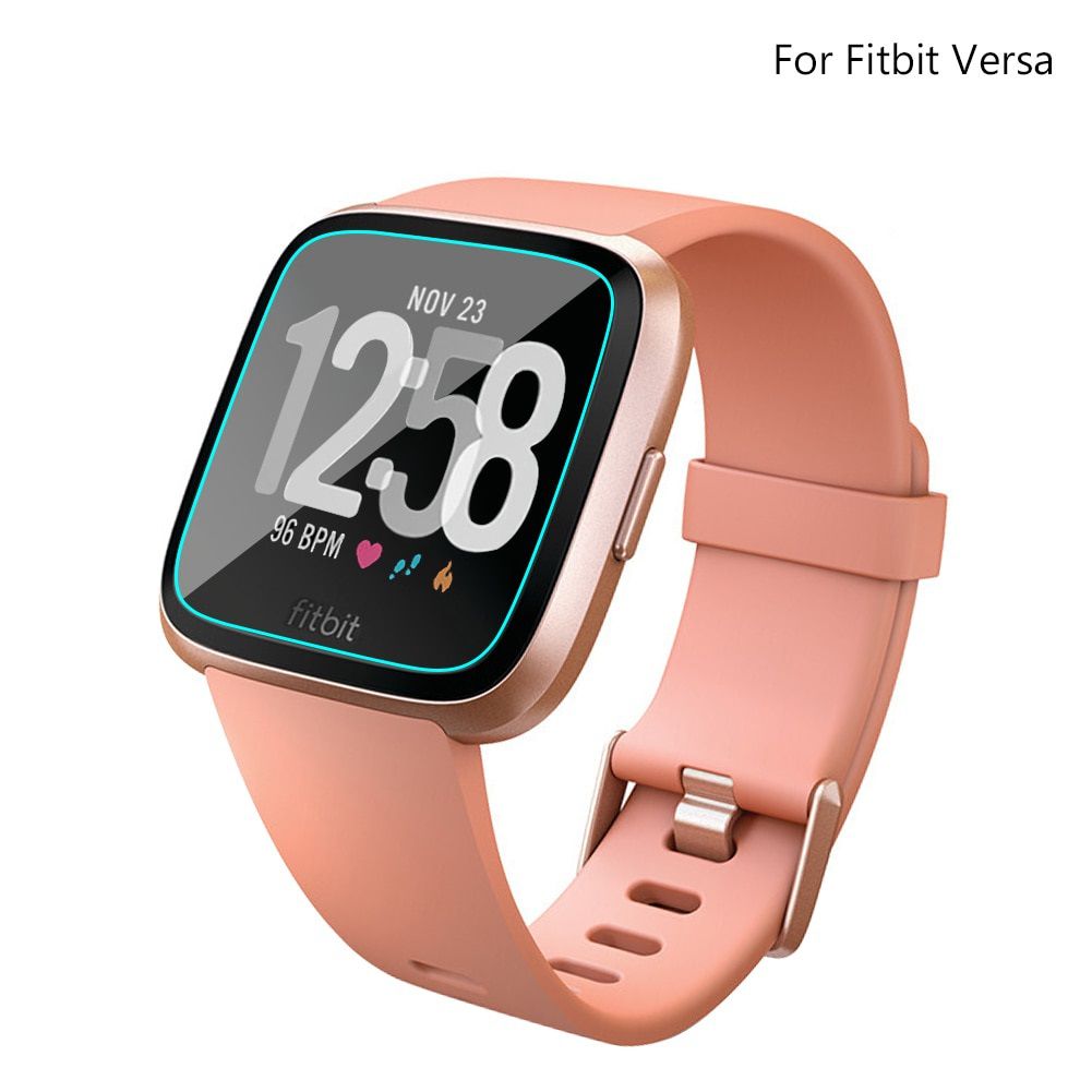 Anti-fingerprint 0.26mm Square Hd Tempered Glass Screen Protector Protective Film For Fitbit Versa Smart Watch Explosion-proof