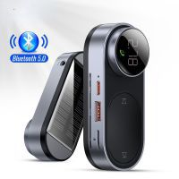 Solar Car FM Transmitter Bluetooth 5.0 Wireless Handsfree FM Modulator USB Car Charger Aux Bluetooth Audio MP3 Player