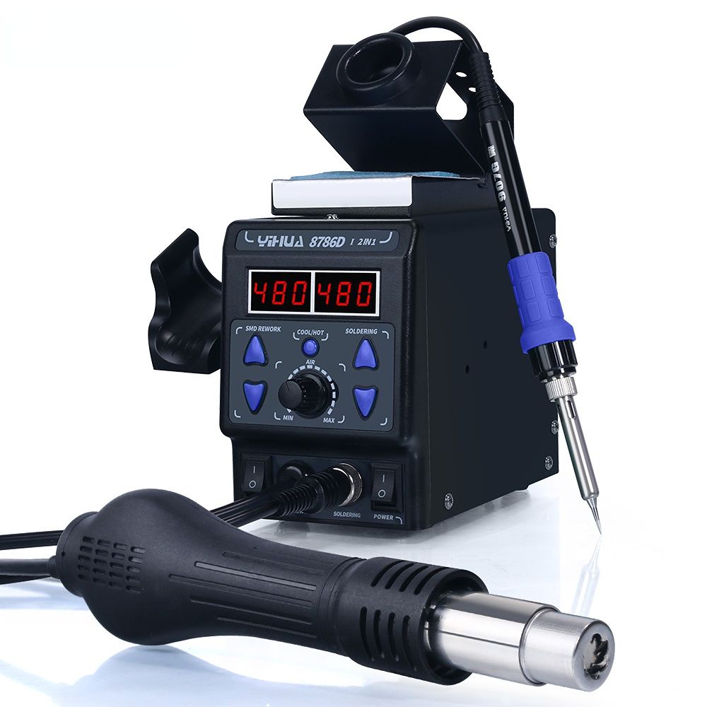 YIHUA 8786D-I Solder Iron Hot Air Soldering Station BGA Rework Station Welding Equipment Phone Repair Tools