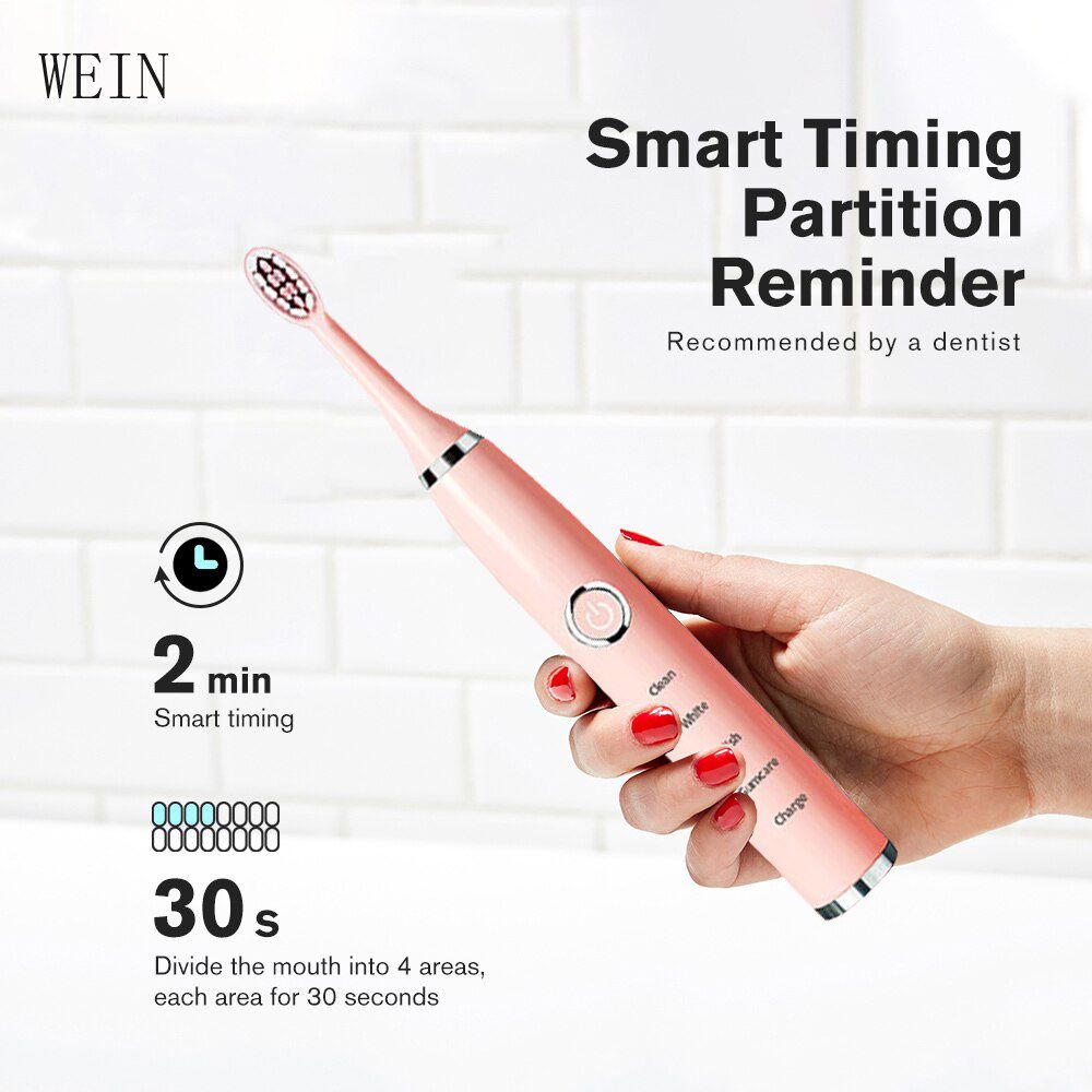 Newest Sonic Electric Toothbrushes for Adults Kids Smart Timer Rechargeable Whitening Toothbrush Waterproof Head Charging type