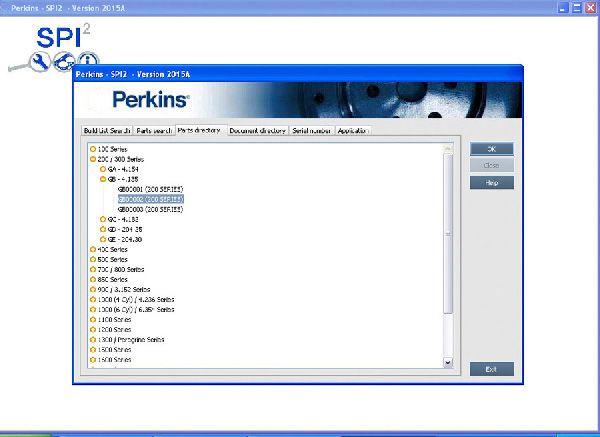 SPI 2015A Software for Perkins Service and Parts Catalogs