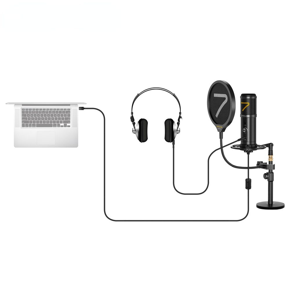 SR-AU01-K2 Cardioid Condenser USB Microphone for computer/Phone,Great for Gaming, Podcast, LiveStreaming, YouTube