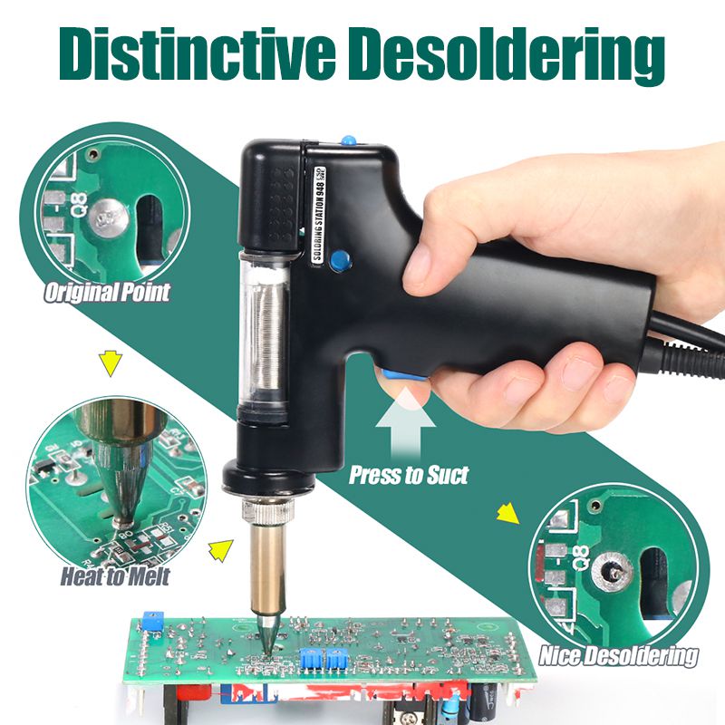 YIHUA 948-II Suction Tin Gun Desoldering Station Hot Air Gun Soldering Iron Suction Pen 4 IN 1 Intelligent Soldering Station