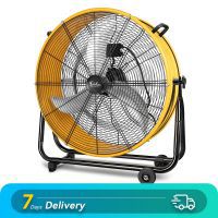 Table Fan 24 Inch 3 Speed For Industrial Commercial Residential Store High Speed Air Moving Heavy Metal Cooling Blower Fan New