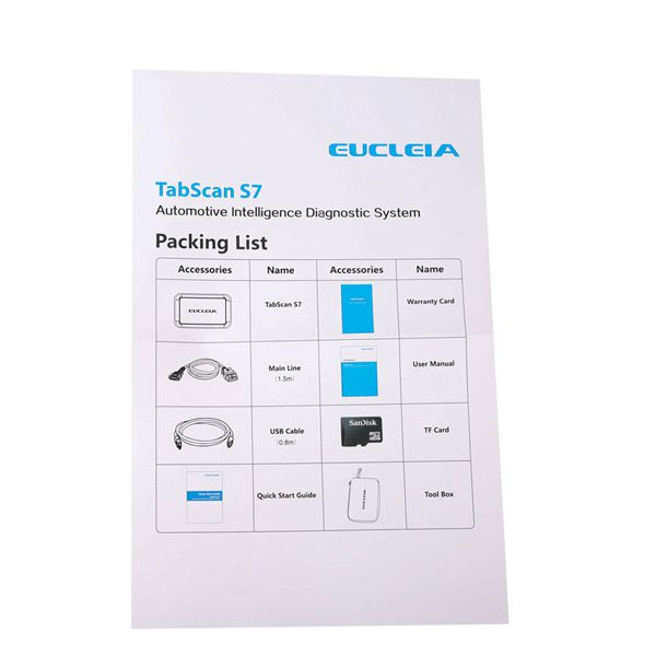 Newest Arrival Eucleia TabScan S7 Automotive Intelligence Diagnostic System