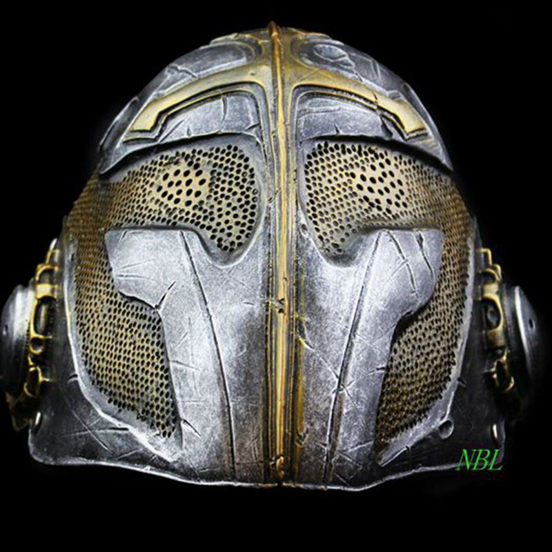 The Movie Tempel Riddaren Fighting Man Full Face Masks Halloween Cosplay Props Masquerade Scary Knights Templar Resin Mask