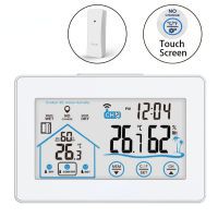 Touch Screen Wireless Weather Station Digital Home Temperature Humidity Meter Forecast Calendar Comfort Indicator Remote Sensor