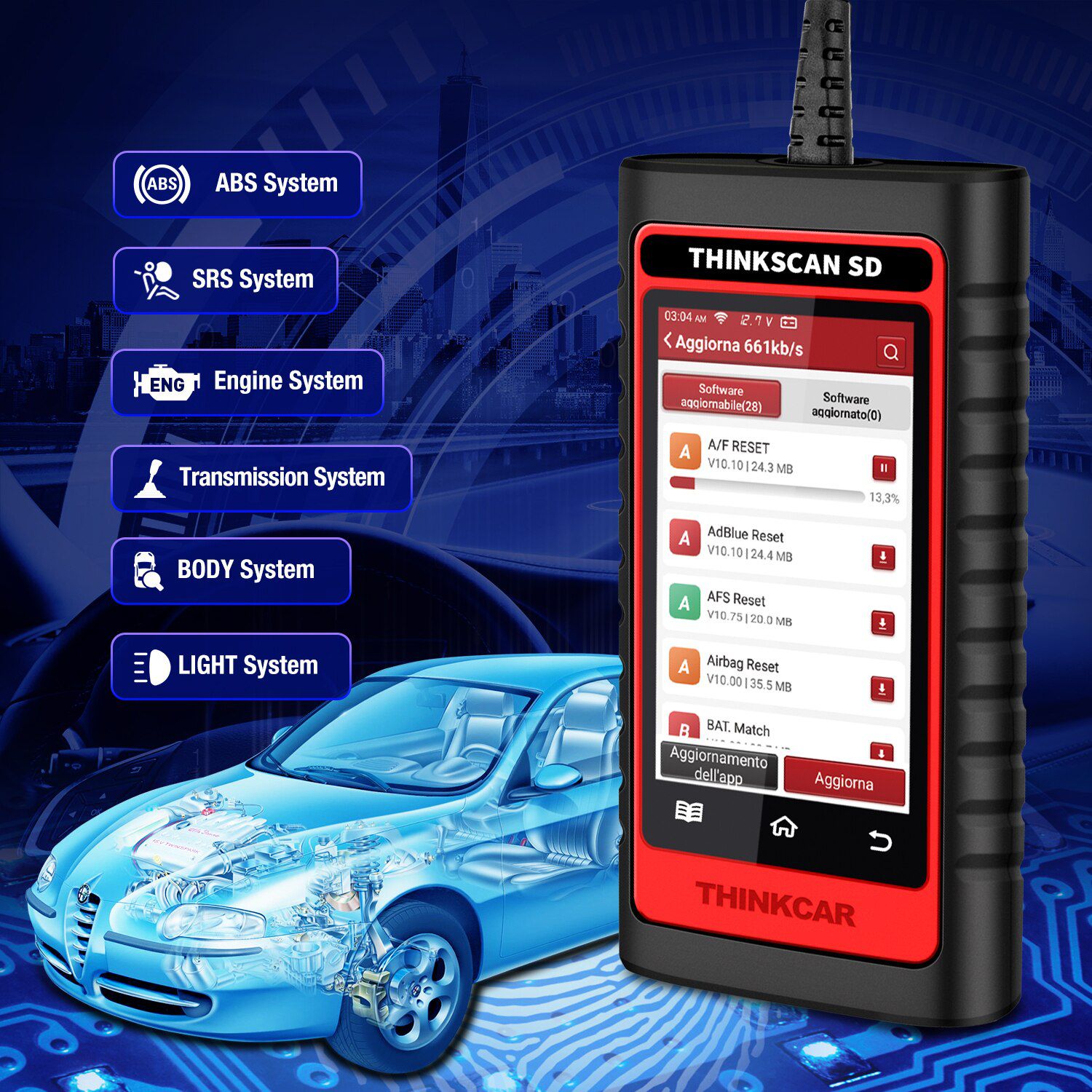 Thinkcar Thinktool SD2 OBD2 Scanner Car Professional Diagnostic Tools  ABS SRS  Scan tool DPF TPMS SAS OIL EPB IMMO Reset