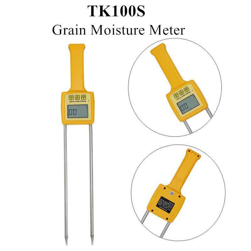 TK100S Portable Grain Moisture Meter Moisture Analyzer for Corn Wheat Rice Bean Wheat Flour food Damp Hygrometer Tool