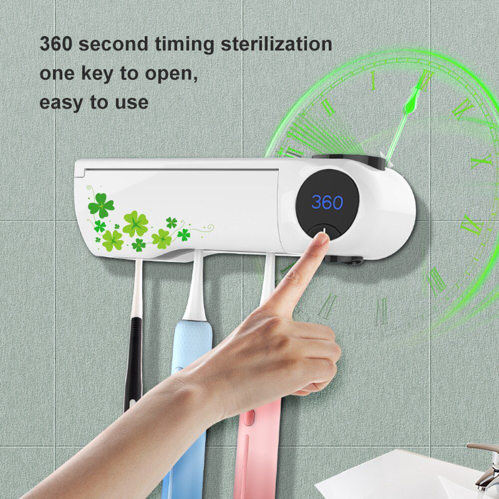 UV Toothbrush Holder Sterilizer Toothpaste Holder Box Multi-function Electric Toothbrush Storage USB Charge Bathroom Accessories