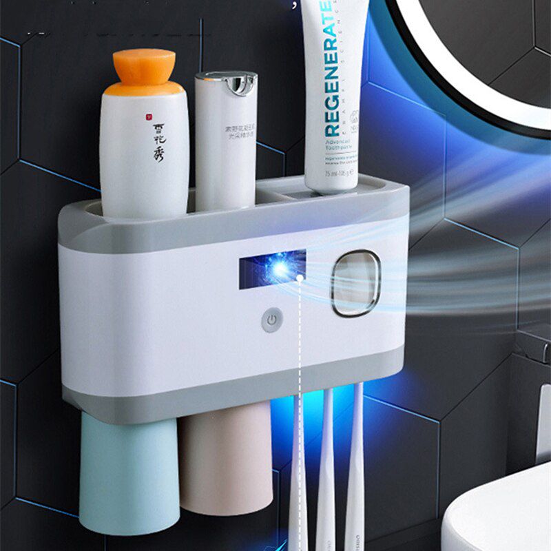 Toothbrush sterilizer electric sterilization For Bathroom Automatic Toothpaste Squeezer Wall Rack Organizer Bathroom Accessories