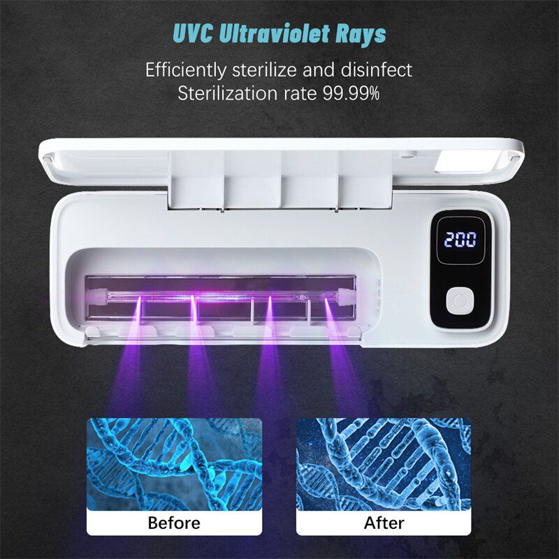 Toothbrush Storage Sterilizer UV Tooth Brush Holder LED Display Automatic Drying Wall Mounted Ultraviolet Rays Disinfection Box