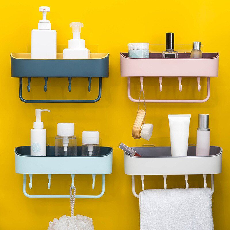 Toothbrush Toothpaste Holder Toilet Rack Wall Hanging Bathroom Rack Makeup Brush Electric Toothbrush Holder Bathroom Accessories