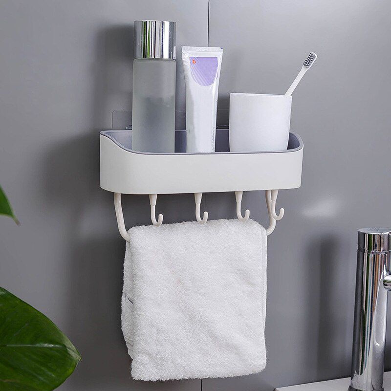 Toothbrush Toothpaste Holder Toilet Rack Wall Hanging Bathroom Rack Makeup Brush Electric Toothbrush Holder Bathroom Accessories