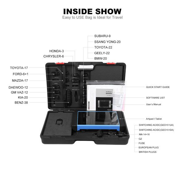 WiFi TOPDON ArtiPad I Tablet OBDII Diagnostic Scan Tool  Support ECU Coding and Reprogramming Batter than Autel MaxiSys Elite