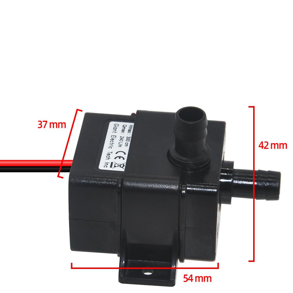 DC 12V 3.6W 240L/H Flow Rate Ultra-quiet IP68 Waterproof Brushless DC Pump Mini Submersible Low Consumption Water Pump