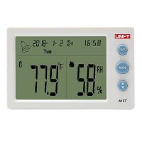 UNI-T A13T Temperature Humidity Meter; Indoor temperature and humidity table, time/date/week/temperature humidity display