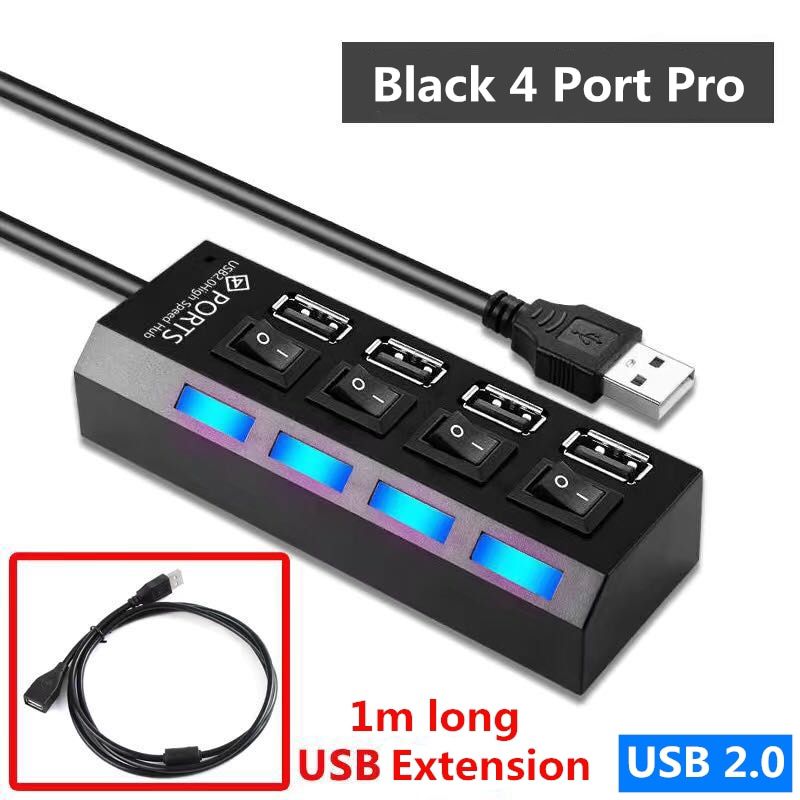 USB HUB 2.0 HUB Multi USB Splitter 4 7 Ports Expander Multiple USB 2 Hab no Power Adapter USB Hub with independent Switch For PC