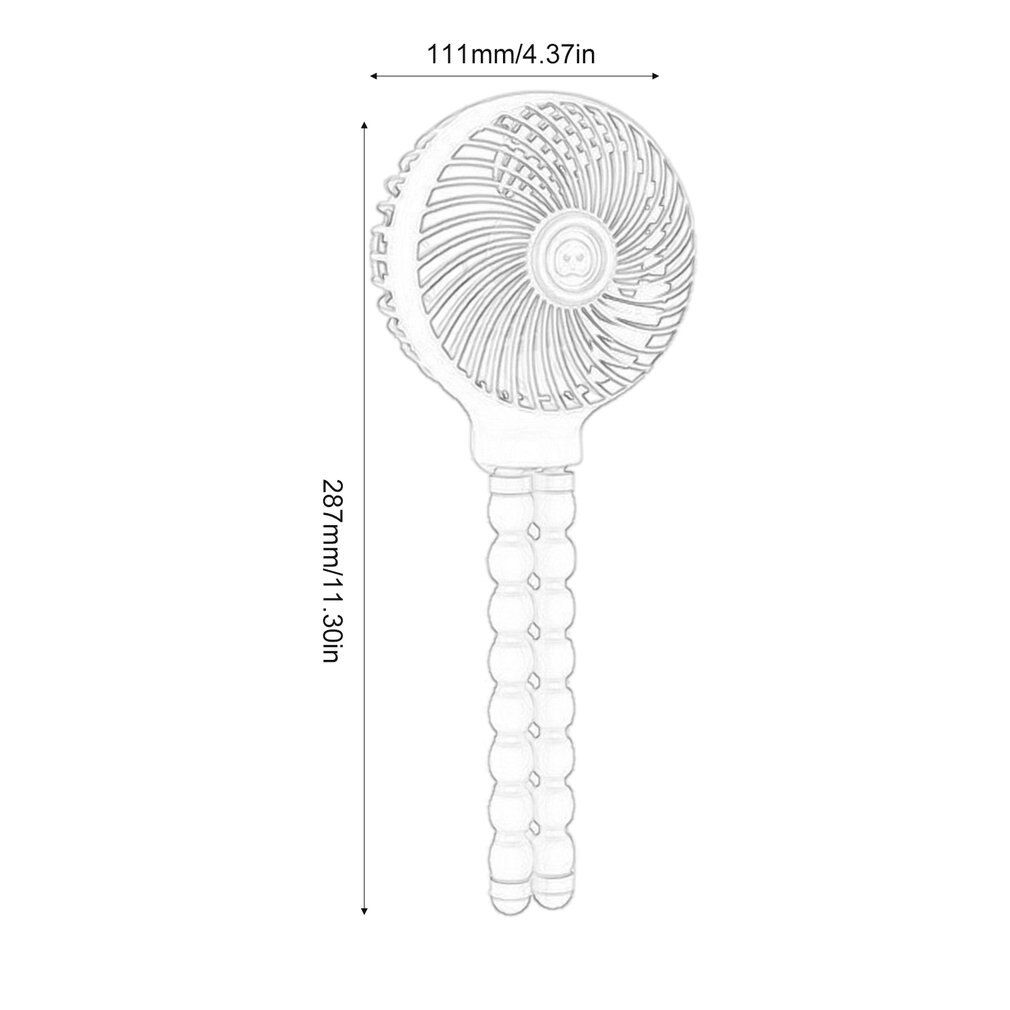 USB With Lamp Octopus Deformation Bracket Fan Silent Handheld Durable Fan Portable Bladeless Neck-mounted