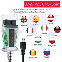 OBD2 Diagnostic Tools V2.3.8 ELS27 FORScan PIC24HJ128GP+FTDI Mircochip Multi-Language Works ELM327&J2534 Pss-Thru For FORD/Mazda