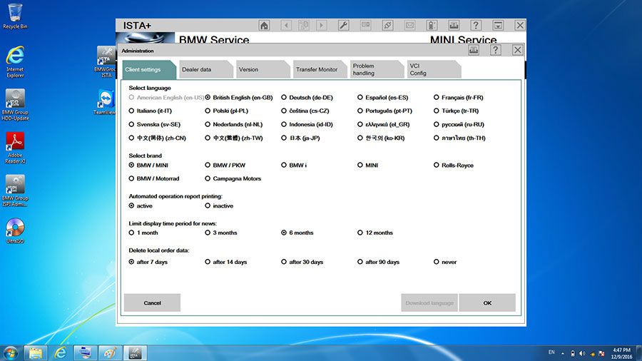 Newest Arrival V2016.12 BMW ICOM Software HDD ISTA-D 4.02.12 ISTA-P 3.60.0.600 with Engineers Programming