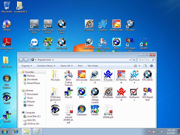 V2017.5 BMW ICOM Software HDD ISTA-D 4.05.20 ISTA-P 3.61.4.002 with Engineers Programming for Windows 7 System