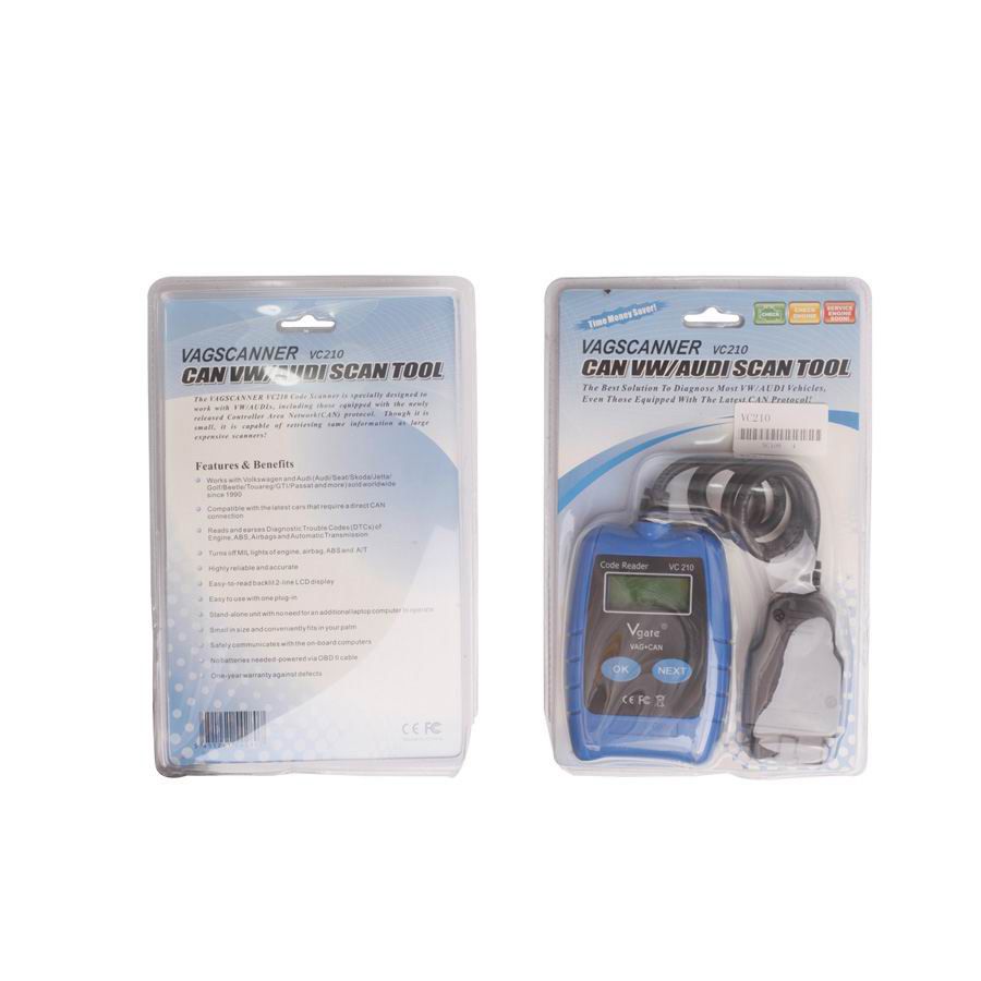 V-A-G Auto Scanner VC210 OBD2 OBDII EOBD CAN Code Reader Diagnostic Tool for VW/AUDI