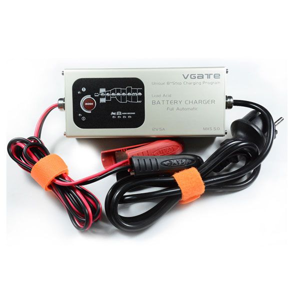 Vgate MXS 5.0 Fully Automatic 12V 5A Smart Lead Acid Battery Charger with Temperature Compensation Car MXS 5.0