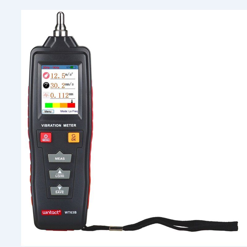 Mechanical Equipment Vibration Tester Curve Display Acceleration Velocity Displacement Digital Vibration Analyzer Magnetic Probe