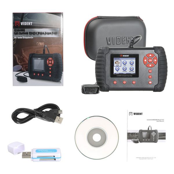 VIDENT iLink400 EU Ford Full System Scan Tool Supports ABS/SRS/EPB/DPF /Oil Reset etc