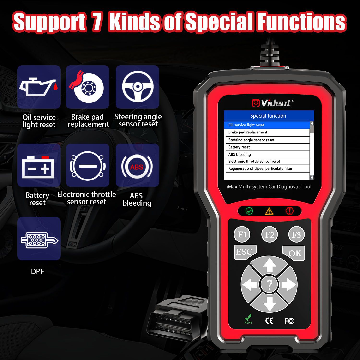 VIDENT iMax4304 GM Full System Car Diagnostic Tool for Chevrolet, Buick, Cadillac, Oldsmobile, Pontiac and GMC