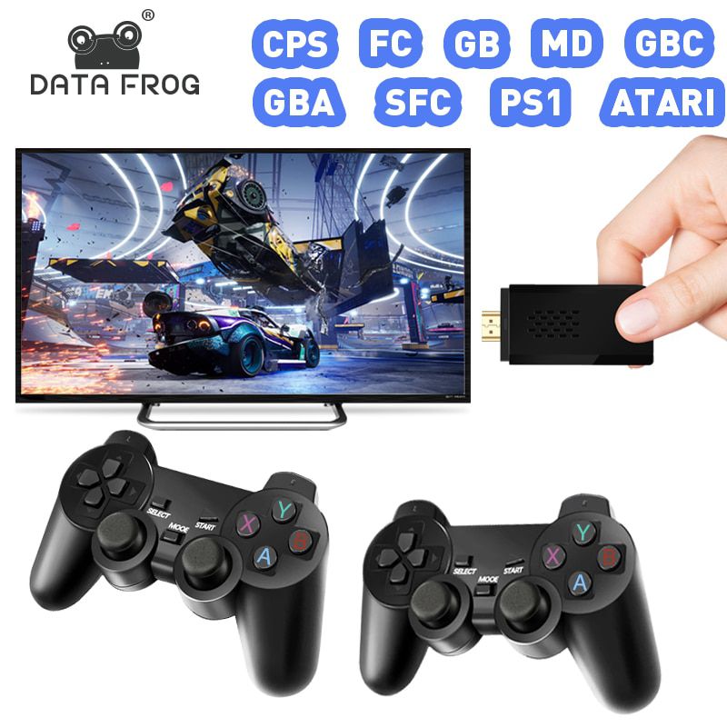 Video Game Console 4K HDMI-Compatible Game Stick Built in 10000 Retro Game TV Dendy Console Support for PS1/FC/GBA