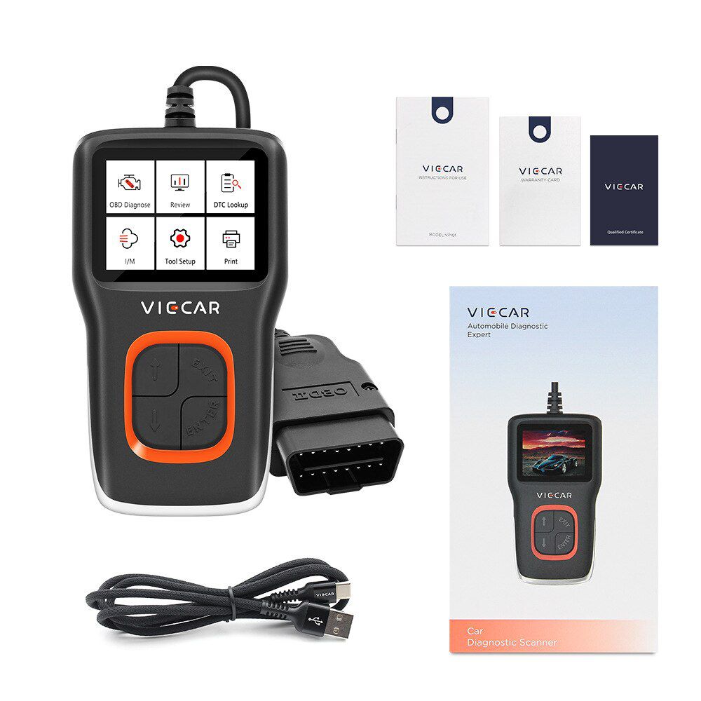 Viecar VP101 OBDII Code Reader OBD2 Fault Code Scanner Full Agreement Auto Scanner Tool