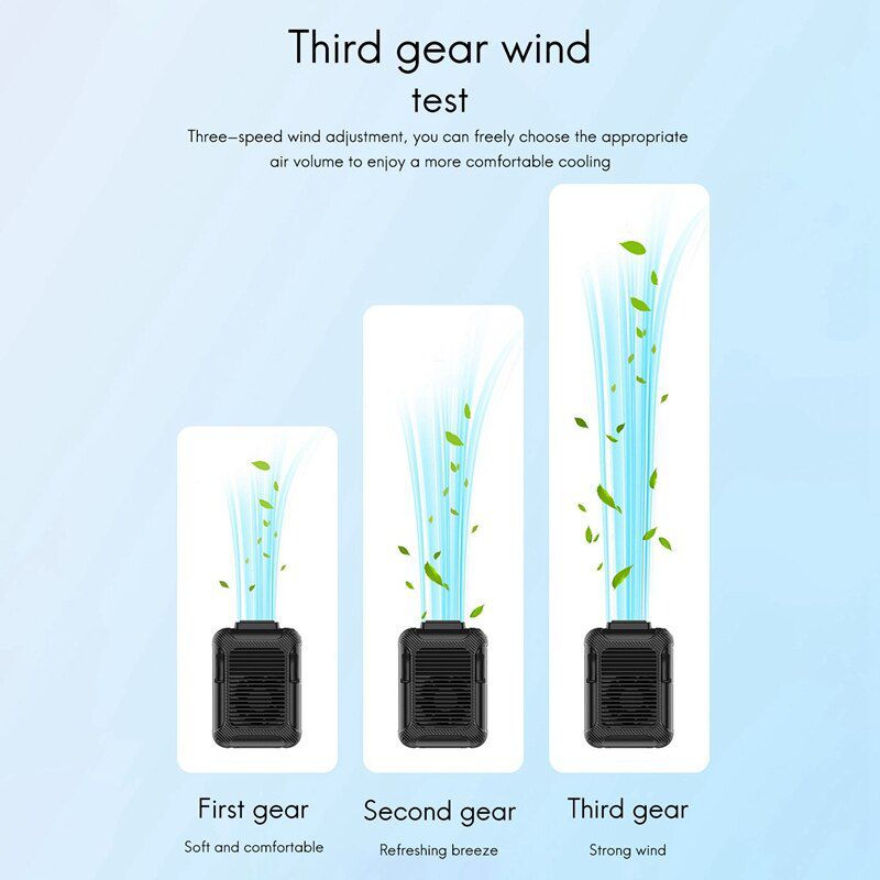 Waist Hanging Fan, USB Charging Mini Fan Portable Hanging Neck Mobile Waist Hanging Small Portable Wireless Waist Fan