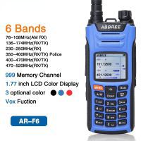 AR-F6 Walkie Talkie six 6 Bands police band LCD Color Display Dual Display Dual Standby 999CH VOX DTMF SOS Ham Radio