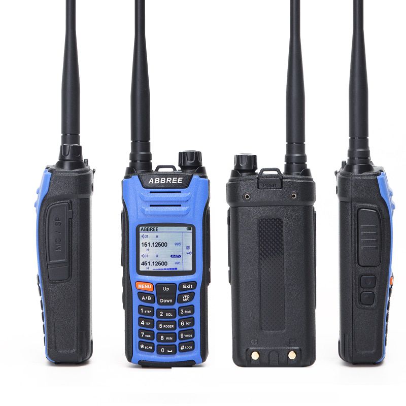 AR-F6 Walkie Talkie six 6 Bands police band LCD Color Display Dual Display Dual Standby 999CH VOX DTMF SOS Ham Radio